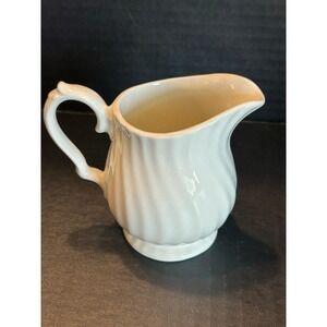 Lovely Vintage Ivory Colored Swirl Design Ceramic Creamer Made In England